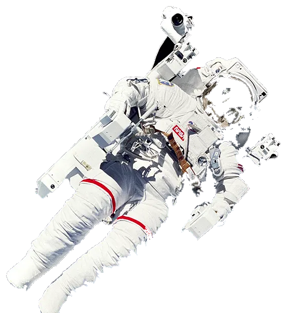 Astronaut on an untethered spacewalk