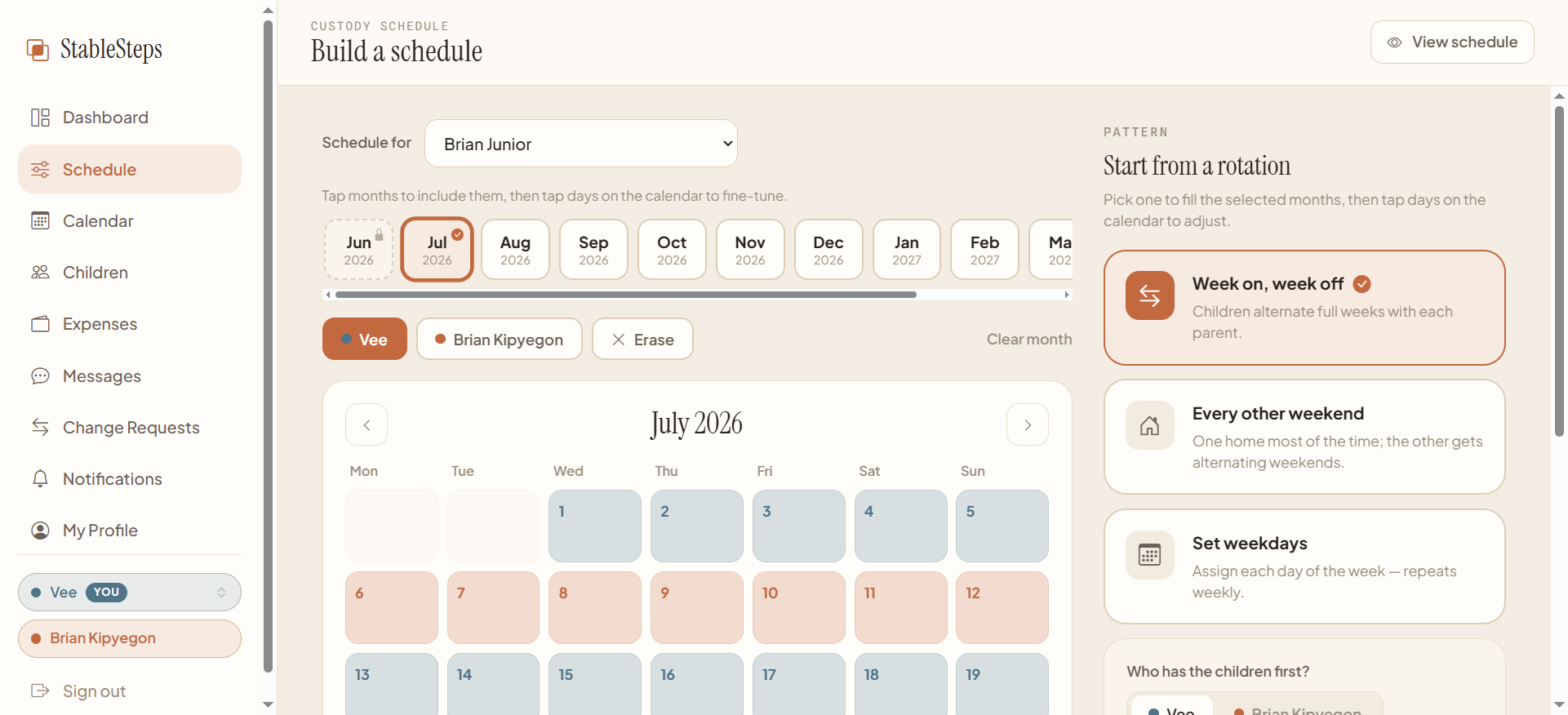 StableSteps — custody tracking